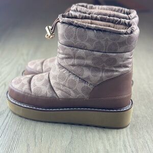 Coach Idella Booties in Signature Nylon.  Size 6. New (no box)